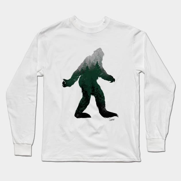 Sasquatch Forest Long Sleeve T-Shirt by JJacobs